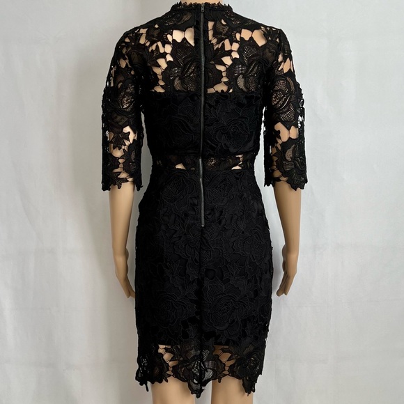 Lulus Black Lace Sheath Dress Holiday Party Dress Size XS - Picture 5 of 12